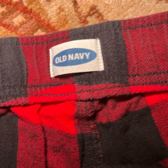 Old Navy, black and red flannel sleep pajamas with top tie size XL - Picture 2 of 7